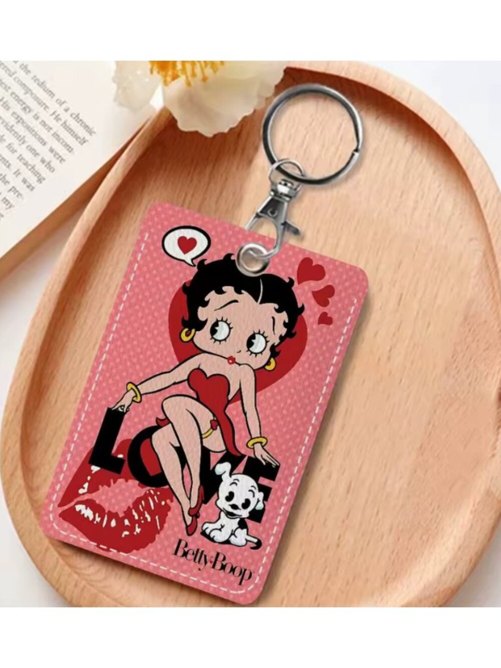 Betty Boop LOVE ID Badge Holder Keychain Cute Card Holder Lanyard Accessory Gift